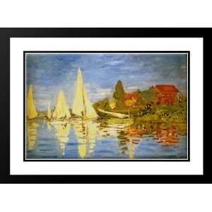  Monet, Claude 40x28 Framed and Double Matted Regatta At Argenteuil 
