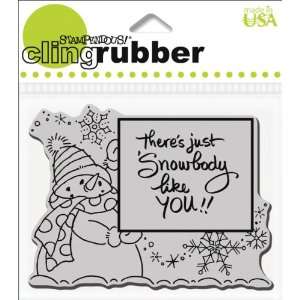   Cling Rubber Stamp, Cling Snowbody Frame Arts, Crafts & Sewing