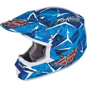  Fly Racing Trophy 2 Helmet , Size Lg, Color Blue/White 