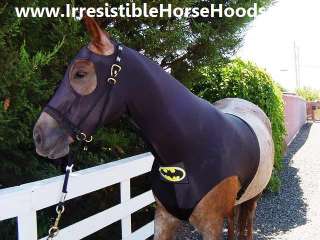 LARGE BATMAN HORSE HOOD COSTUME SLEAZY SLINKY WITH TAIL BAG * L  