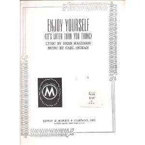    Sheet Music Enjoy Yourself Magidson Sigman 30 