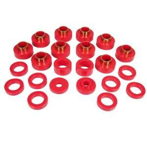   103 Red Body Mount Bushing Kit for CJ5, CJ7, CJ8, YJ and TJ   22 Piece