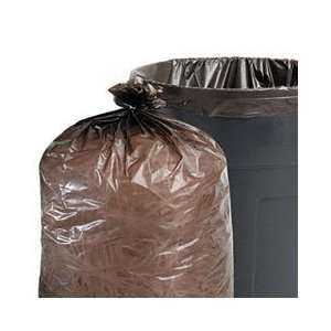 Total Recycled Content Trash Bags 10 gal 1mil 24 x 24 Brown 250/Carton 