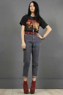 Vintage 80s RED STRIPE LEVIS Denim HIGH RISE Waist SKINNY Jeans 