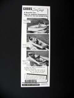 Gibbs Sea Skiffs 12 16 ft skiff boat 1947 print Ad  