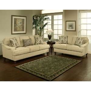  2pc Traditional Modern Fabric Sofa Set, BN HAN S2