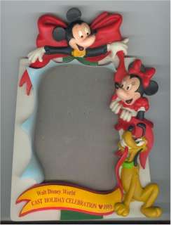 1993 Disney Cast Mickey & Minnie Mouse Christmas Frame  