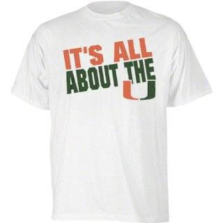 Miami Hurricanes White Its All About The U Slogan T Shirt