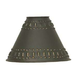  Extra Small Punched Slits Tin Lamp Shade   Rustic Brown 