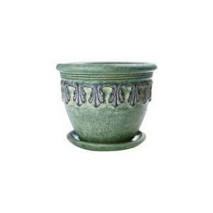   Stone Planter (Pack Of 4) Clay Pot & Saucer Patio, Lawn & Garden