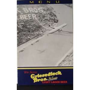  Griesdieck Brothers Light Lager Beer Item 1930`s 
