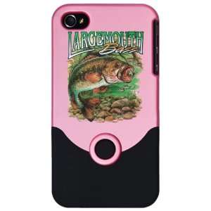  iPhone 4 or 4S Slider Case Pink Largemouth Bass 