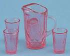 dollhouse miniature pitcher and 4 glasses pink set chry $ 6 75 listed 