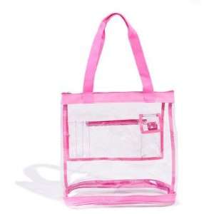  Medium Clear Tote Bag Pink (Available in 3 Sizes) Sports 