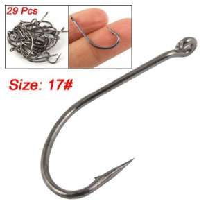   Pcs 17# Metal Fishing Tackle Fish Eyelet Barb Hooks