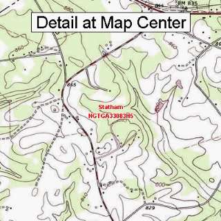  USGS Topographic Quadrangle Map   Statham, Georgia (Folded 