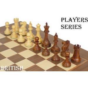  British Staunton Chess Set in Golden Rosewood & Boxwood 
