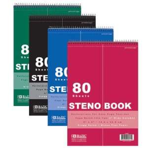   Green Tint Gregg Ruled Steno Book, Case Pack 48