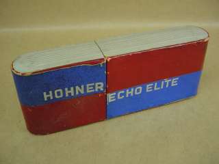 Hohner Echo Elite Beautiful 1930s Art Deco Harmonica w/Original Box 