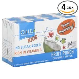 ONE Kids Fruit Punch Coconut Water Drink, 8 Count, 6.75 Ounce (Pack of 