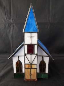 Stained Glass Church Night Light  