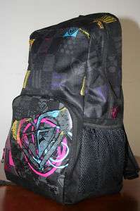 Roxy Backpack Clear Sight Black/ Multi Colored New  