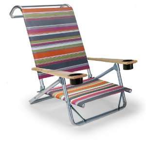   Folding Beach Arm Chair with Cup Holders, Techno Patio, Lawn & Garden