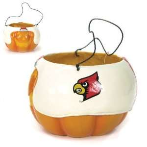 Louisville Cardinals Halloween Pumpkin Bucket 6.5  Sports 