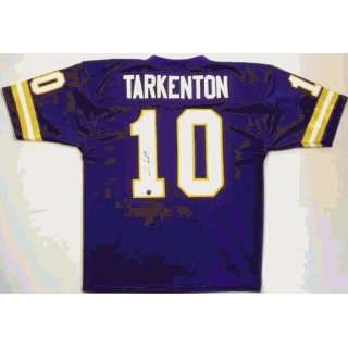  Fran Tarkenton Signed Jersey   Purple Custom Throwback 
