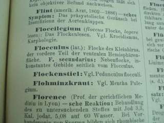 ANTIQUE 1919 GERMAN MEDICAL BOOK   CLINICAL TERMINOLOGY  