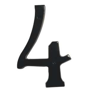 Taymor 25 ANB64 Heritage Style Aluminum 6 Inch House Number, 4, Black