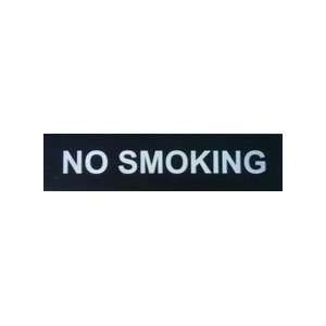 Signage   2 x 8 No Smoking Sign Black with White Lettering  