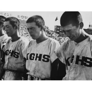  Japanese High School Baseball Players After Their Team 