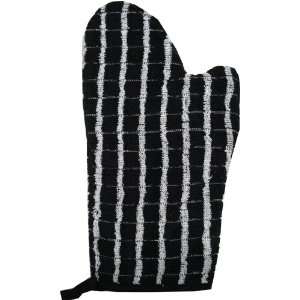  Oven Mitts & Pot Holders  Terry Checked Oven Mitt Black 