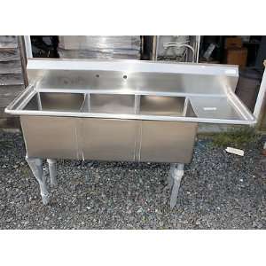 BKS Stainless steel Commercial restaurant sink 3 compartments BKS 3 15 