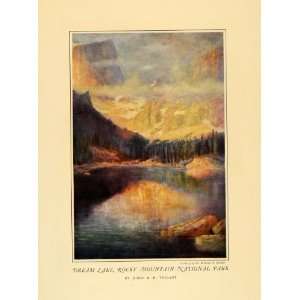  1924 Print Dream Lake Rocky Mountain National Park Art 