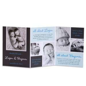  Twins Birth Announcements   Charming Composition Lightest 