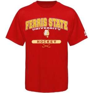  Russell Ferris State Bulldogs Crimson Hockey T shirt 