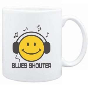  Mug White  Blues Shouter   Smiley Music Sports 