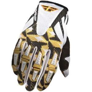    Fly Racing Kinetic Gloves   2011   11/White/Gold Automotive