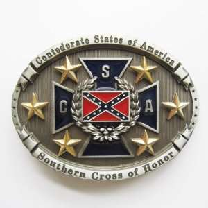  Confederate State Of America Belt Buckle CSA Rebel (Brand 