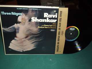   Ravi Shankar THREE RAGAS Original Capitol DT 2720 SITAR/Psych M  Lp