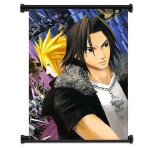  Kingdom Hearts Game Featuring Squall and Cloud Fabric Wall 
