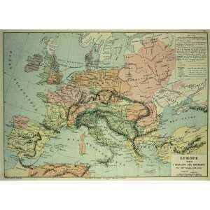  Leroy map of Europe during the Barbarian Invasions (1885 