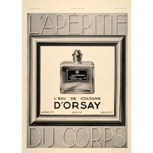  1935 Ad French Aperitif Corps Orsay Eau Cologne Perfume 
