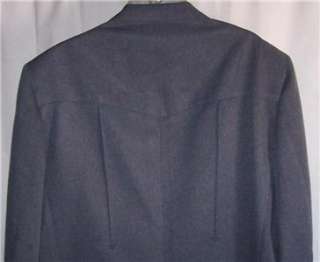 48XL MR Man BLUE WESTERN COWBOY sport coat suit blazer jacket men 