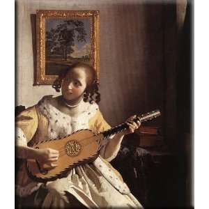   Player 26x30 Streched Canvas Art by Vermeer, Johannes