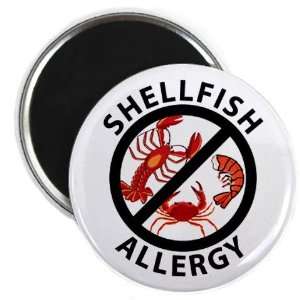 SHELLFISH ALLERGY Medical Alert 2.25 inch Fridge Magnet