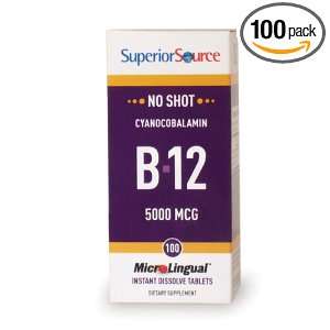  Superior Source Vitamin B12 5000mcg (Cyan.) (100 tablets 