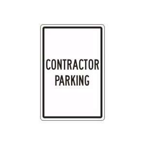  CONTRACTOR PARKING Sign   10 x 14 Dura Plastic